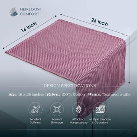 HEIRLOOM COMFORT 100% Cotton Waffle Kitchen Towels - Pack of 3 Absorbent & Quick-Drying Dish Towels - Soft Towels for Drying, Cleaning, Cooking - Washable, Durable, Reusable - 66x40 cm, Burgundy Wine