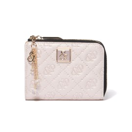 Pinky & Diane PDLWFDS3 Bi-Fold Wallet, Synthetic Leather, Embossed Logo Brooch, Pearl White, pearl white
