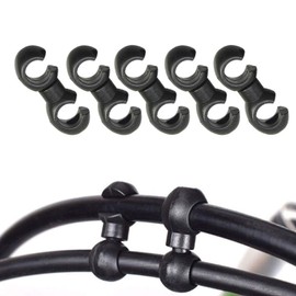20pcs Bike Cable Clasps S-Hook Clips Bicycle Rotatable for Brake Cable MTB Bike Road Bicycle