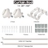 SIMEWIN White Curtain Rods for Windows 72 to 144 Inches