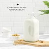 JoyJolt Glass Milk Bottles with Lids and Pourer – 64