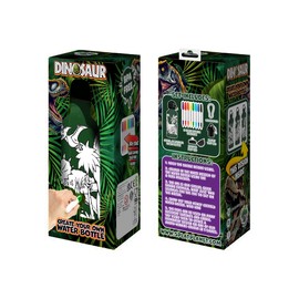 Splat Planet Decorate Your Own Water Bottle, Colour-in Your own Water Bottle. Gift for Kids, Water Bottles for Kids 600ml (Dinosaur)