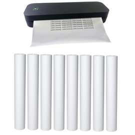 8 rolls (about 200 pages), A4, BPS free, thermal printer paper, BPA free. For aixiqee, IOOIOO, GUTHERREN, minzhi, Peripage, Munbyn, Jadens, Hprt, Phomemo, and other thermal printers(lasting 3 years)