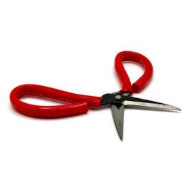 Made in Taiwan Gardening Bonsai Tools Red Plastic Rubber Coated Metal Handle Shears Clipper Scissors. Easy to use, great for Succulents, Flowers, Snippets, Arts and Crafts.