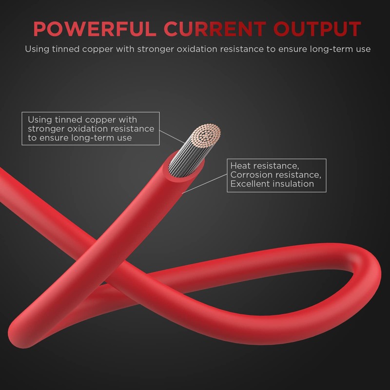 3/8" Ring Eyelet Terminal Battery Boost Cable Heavy Duty 30A