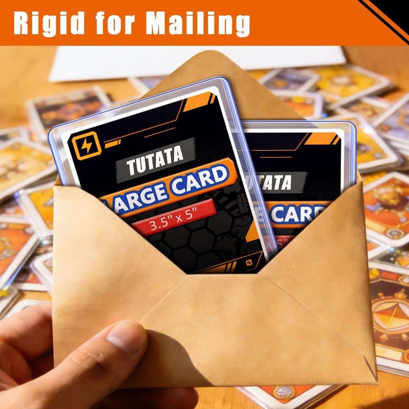 3.5x5 Inches Oversize Card Topload Holders – 12 Pack, Premium