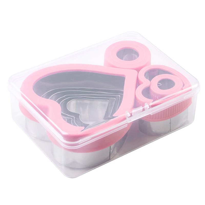 BakingWorld Heart Cookie Cutter Set,9 Piece Heart Shapes Stainless Steel