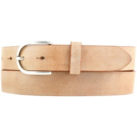 BELTINGER Women's Belt Made of Soft Full Cowhide Leather Vintage Look 3 cm Leather Belt for Women 30 mm Narrow Belt Used Look, Tabac, Antique Silver