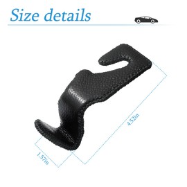 AUCELI Leather Car Seat Headrest Hooks, 2 Pack Back Seat Hangers, Hanger Holder for Auto Backseat, Storage for Purses Bags Coats Umbrellas, Universal Vehicle Organizer for Hanging Grocery (Black)