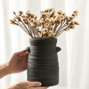 Ceramic Decorative Flower Vase, 7.7 Inch Rustic Distressed Pottery Farmhouse