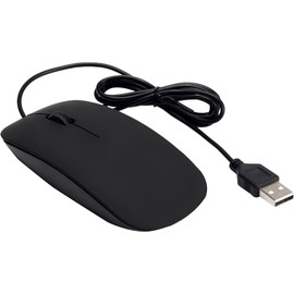 Usb Wired Mouse, Ultra-Slim USB Wire Mouse, 1600 DPI 2.4 GHZ Receiver, Optical Tracking Sensor Gaming Mice, Noiseless Computer Mouse Compatible with Laptop PC Computer Mac Desktop. (Black)