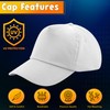 HiFEN® Unisex Kids 5 Panel Pre-Curved Plain Adjustable Baseball Cap