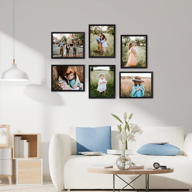 WIFTREY Black 8x10 Picture Frame Set of 18, Multi Photo