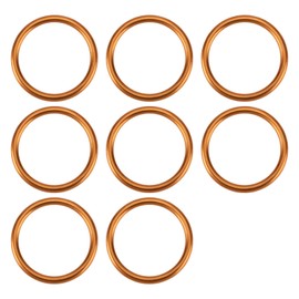 Briny River 8pcs Motorcycle Exhaust Gaskets Compatible with MZ TS ES ETS ETZ 150 125 1962-1978 Copper Muffler Gasket 43x35mm