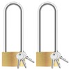 Lockwise 2 Pack Long Shackle Padlock, 2.9 in Waterproof Solid
