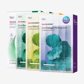 Dr.G 2pcs Dr.G Red Blemish Cool Soothing Mask 10P Cooling Soothing Mask Pack Choose from / 2개 닥터지 레드 블레미쉬 쿨 수딩 마스크 10P 쿨링 진정 마스크팩 골라담기