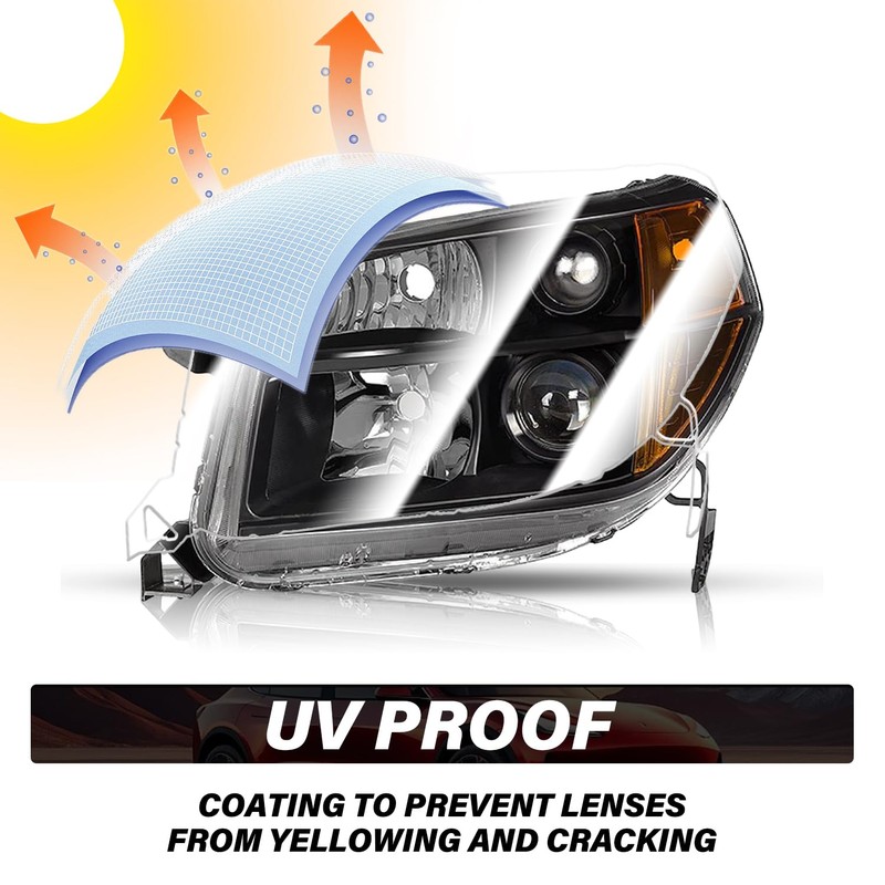 Headlight Assembly Pair for 2006 2007 2008 Honda Pilot OEM