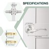 GOBEKOR 4 Pack Privacy Door Levers Brushed Nickel Privacy Door