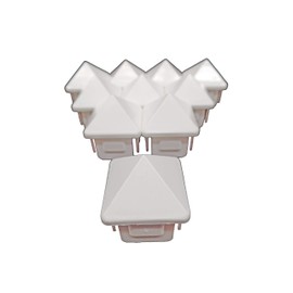 1-3/8" x 1-3/8" White Vinyl Sharp Picket Cap (10 Pack)