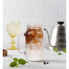 ANOTION Mason Jar with Lid and Straw, 24 oz Regular