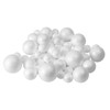 50 Pack Craft Foam Balls, 5 Sizes(1-2.4 Inches), White Polystyrene