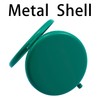 Compact Mirror for Purse, Metal Round Shell, Double-Sided 1X/2X Magnifying,