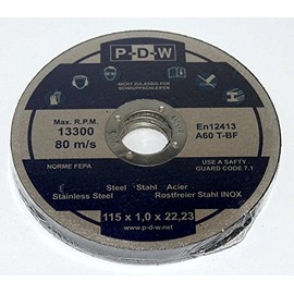 20 INOX Cutting Discs for Cutting or Angle Grinders Diameter 115 mm Shaft Diameter / INOX/Flex Discs
