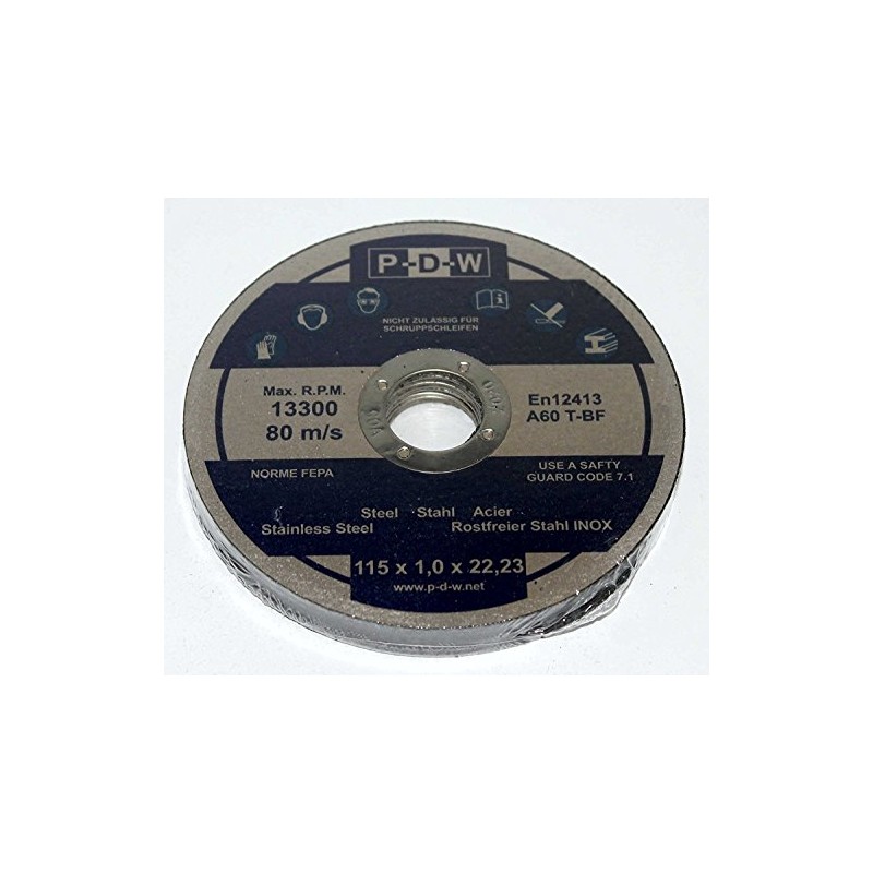 20 INOX Cutting Discs for Cutting or Angle Grinders Diameter