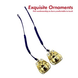SÖPÖSÖPÖ Golden Frog Charm – 2 pieces x 10cm Set Maid in Japan Cute Amulet Japanese style souvenir gift