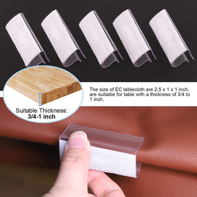Glarks 30 Pack Rectangular Shape Plastic Table Cover Clips Tablecloth