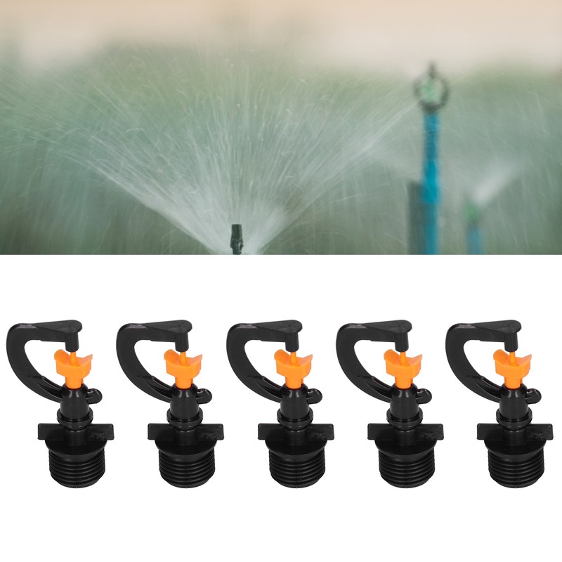 5PCS G1/2 Male Thread Rotating Sprinkler Head Misting Nozzle for