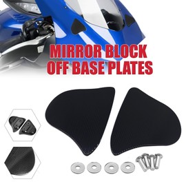MFGZD Motorcyle Mirror Block Off Base Plate, CNC Aluminum mirror block off plates Compatible with Yamaha R1 R1M 2020-2024 / R9 2024-2025