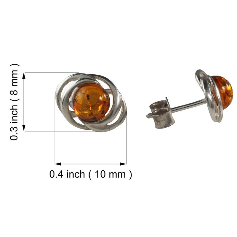 Holi Daygift Shops – Amber Sterling Silver 925 Earrings
