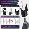 Dreyoo 13 Pieces Chainsaw Sharpening Kit Compatible with Dremel Chainsaw