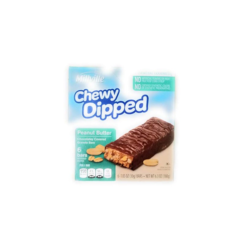 Millville Chewy Dipped Chocolate Cover Granola Bar (Peanut Butter)