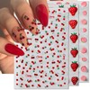 IDDFEVE Embossed Fruit Nail Art Stickers - 5D Cherry Strawberry