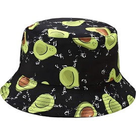 Noguez. Bucket Hat, Sombrero de Sol Unisex para Hombre y Mujer, Sombrero de Cubo, Sombrero Pescador. (Fruto, Negro)