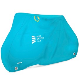 Bike Safety Lab Thick Bicycle Cover 420D Adult Bicycle Heavy Duty Fabric Front and Rear Rock Hole Water Resistant PU Coat UV Protection Wind Proof Buckle Turquoise Green