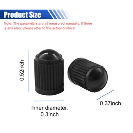 DUSCOKE 20PCS Car Tire Valve Stem Caps, Plastic Tire Stem Valve Dust Cover with O Rubber Seal, Universal Tire Air Valve Cap Stem Covers for Cars, SUVs, Trucks, Bikes and Motorcycles (Black)