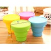 WOIWO 2PCS Candy-Colored Travel Silicone Folding Cup Outdoor Exercise Retractable