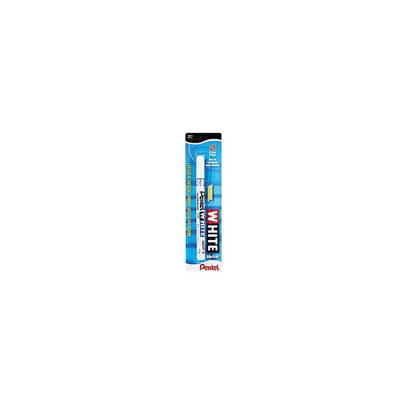 Pentel Permanent Marker, White, Fine Point, 1-Pack (100W-S)