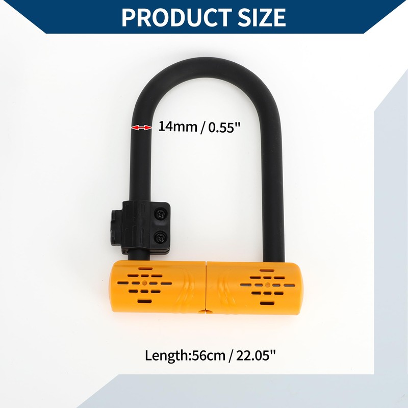 Hihaha Bicycle Lock with Lock Frame for Mountain Bike Road