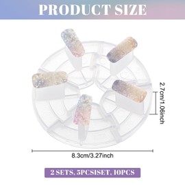 beinkmake 2pcs Acrylic Nail Stands Nail Stand for Press on Nails Display False Nails Holder for Painting Nails Practices Nail Art Kit Accessories