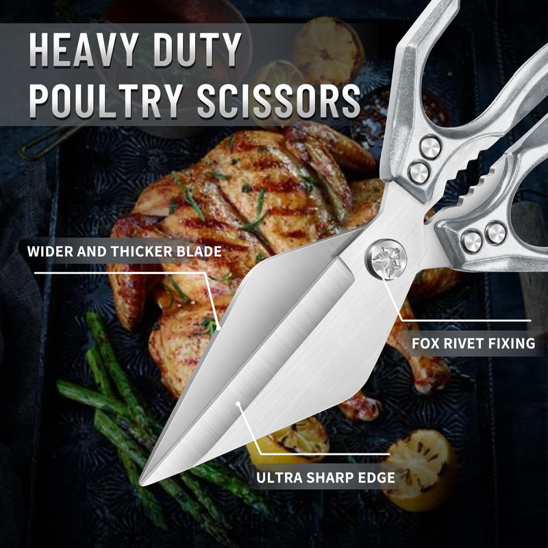 Dream Reach Heavy Duty Poultry Shears Kitchen Scissors Dishwasher Safe