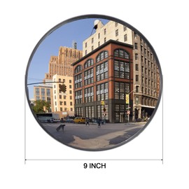 Convex Mirror Concave Mirror 9"(22cm) Corner Mirror Blind Spot Office, Driveway, Offices, Stores Traffic Safety Mirror Adjustable Fixing Bracket Cubicle Mirror Convex