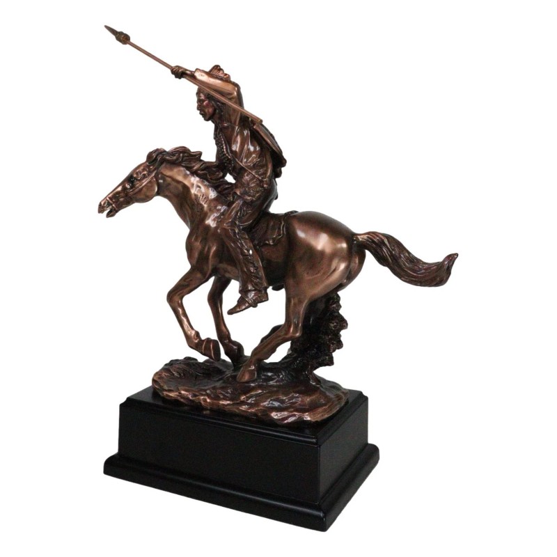 Native Indian Chief Javelin Spear Warrior With War Bonnet Roach