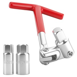 vvag Spark Plug Socket Wrench,T-Handle 16mm (5/8") & 21mm (13/16") Spark Plug Removal Tool Compatible with Motorcycles, Lawn Mowers, ATVs