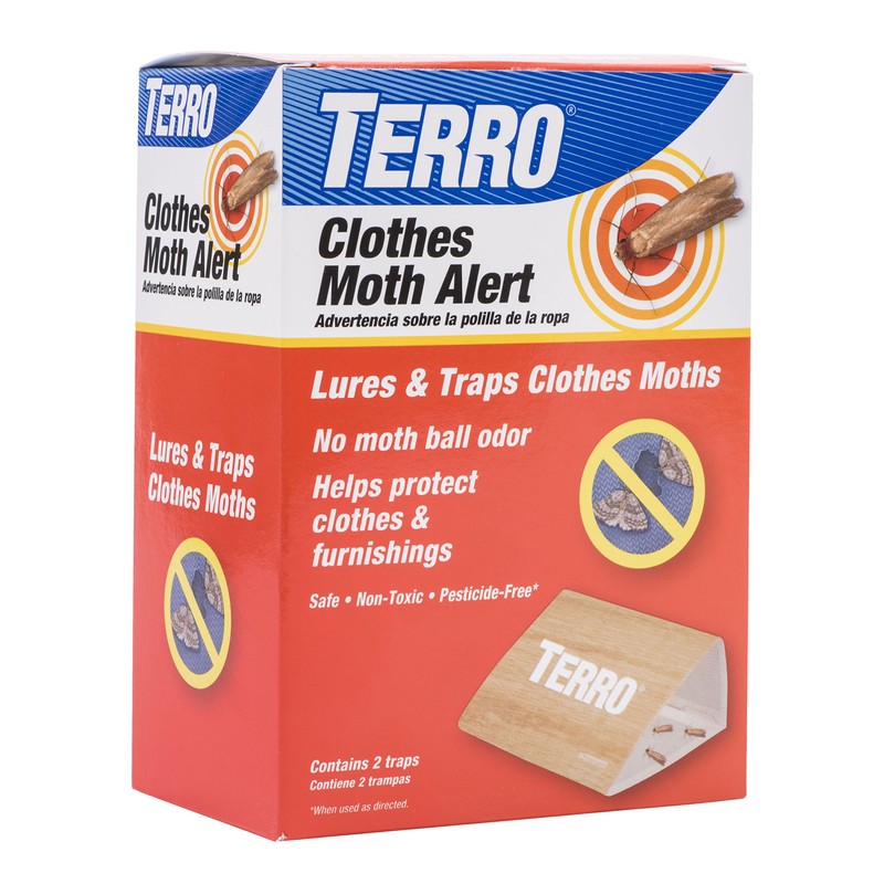 TERRO T720 Clothes Moth Alert Traps - 2 Non-Toxic, Safe