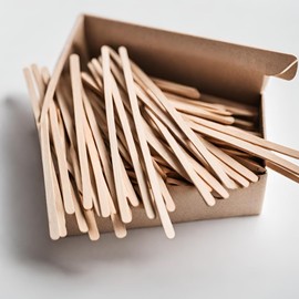 1000x Barista+ Premium Wooden Coffee Stirrers (Multiple Pack Sizes) Boxed Eco-Friendly Coffee Stirrers Suitable for All Hot Drinks Upgraded Coffee Sticks/Drink Stirrers (1000)