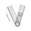 Clear Plastic Goniometer Angle Measuring Tool Protractor Finder Quick 360